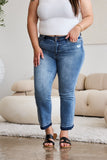 Judy Blue Full Size Release Hem Cropped Bootcut Jeans 