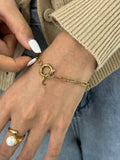 18K Gold-Plated Stainless Steel Letter L Bracelet Accessories