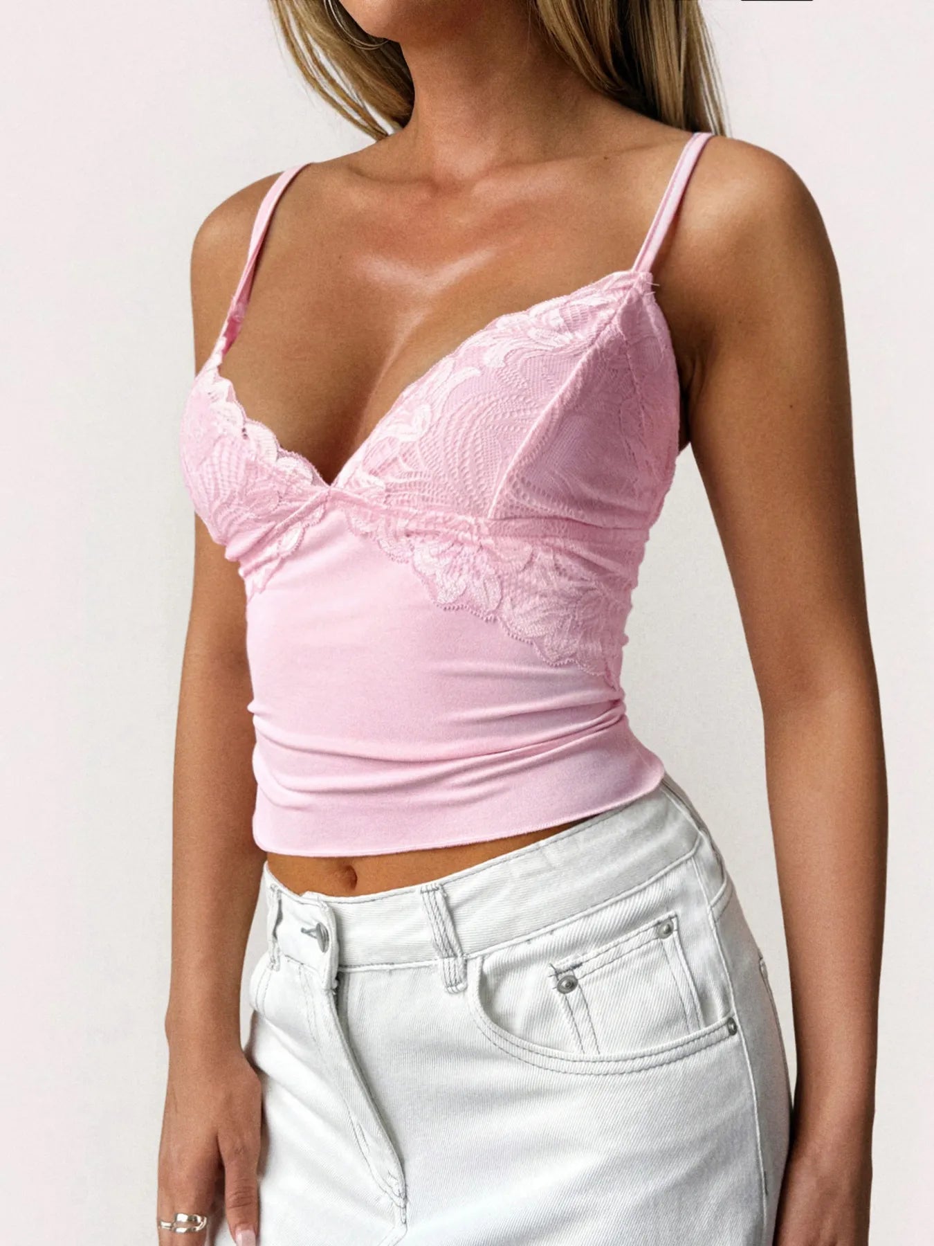 Lace Detail V-Neck Cami 