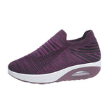 Breathable Mesh Wedge Sneakers 