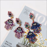 Alloy & Rhinestone Earrings 