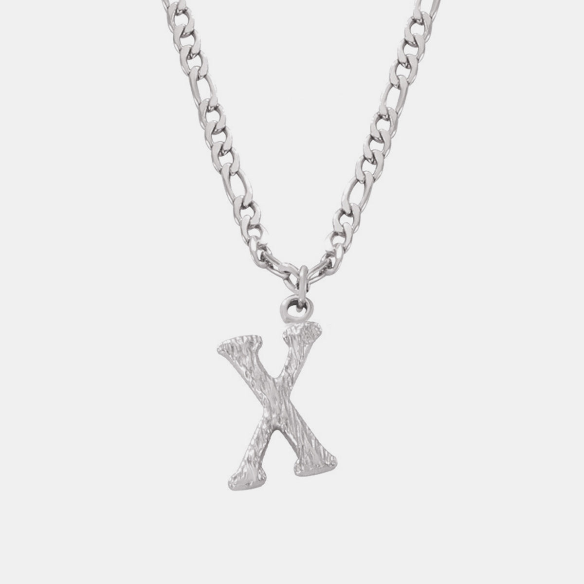 Titanium Steel Letter Pendant Necklace 