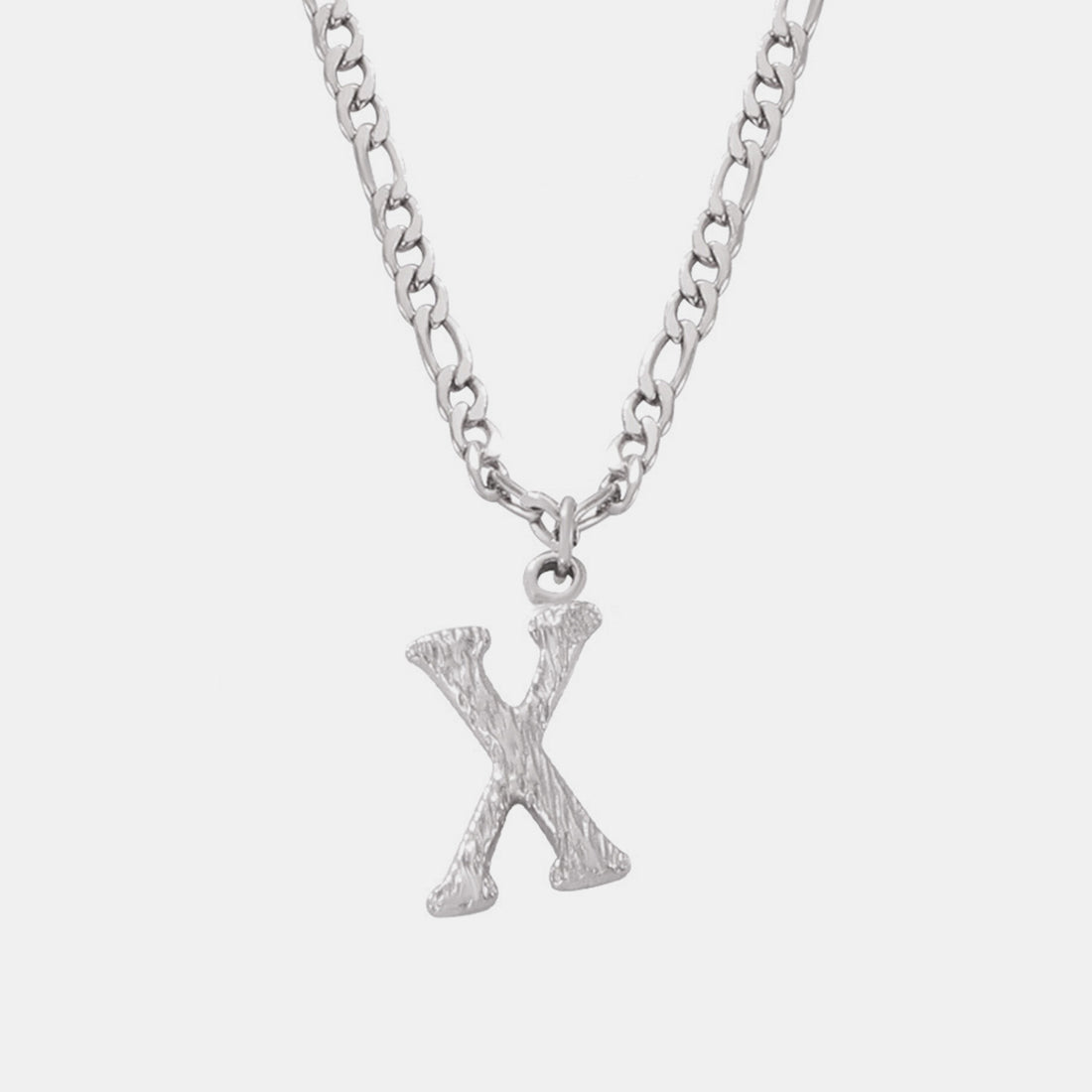 Titanium Steel Letter Pendant Necklace 
