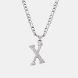 Titanium Steel Letter Pendant Necklace 