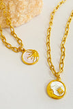 Round Pendant Stainless Steel Necklace 