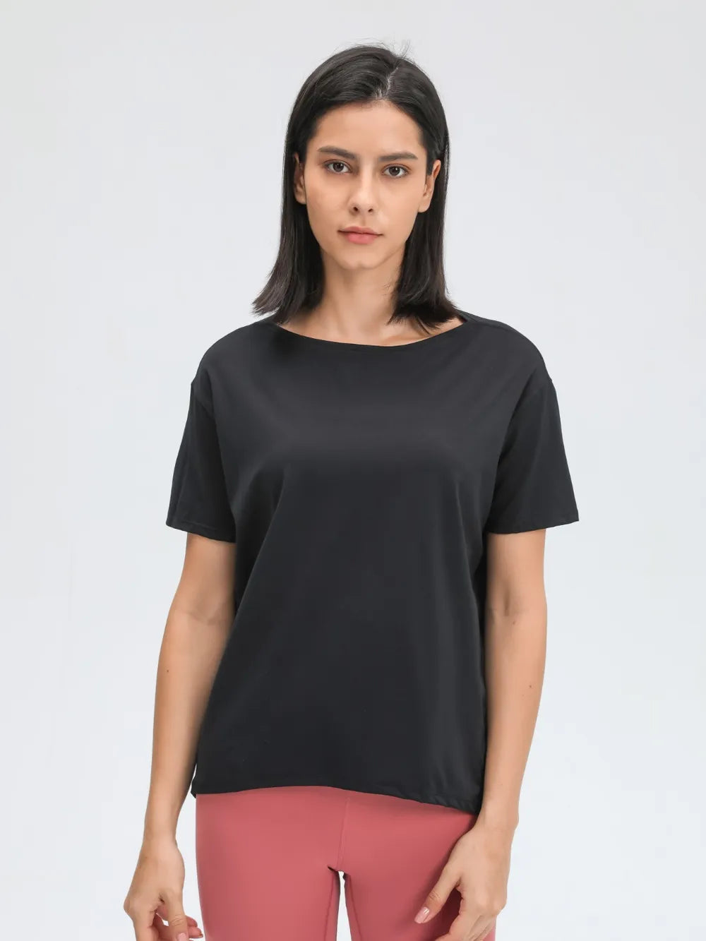 Millennia Round Neck Short Sleeve Active T-Shirt 