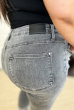 Judy Blue Full Size Button Fly High Waist Cuffed Capris 