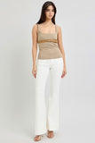 RISEN Full Size High Rise Front Patch Pocket Flare Jeans 