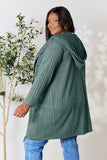 Basic Bae Full Size Hooded Sweater Cardigan 