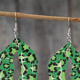 Leopard Lip Shape Leather Earrings 