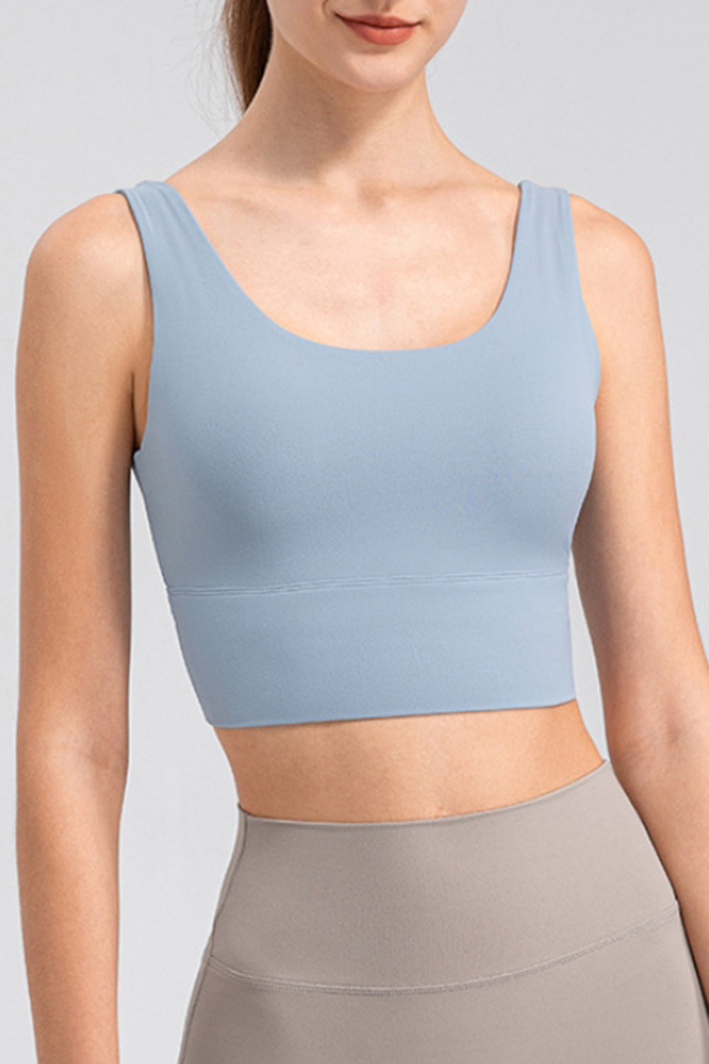 Scoop Neck Wide Strap Active Tank 