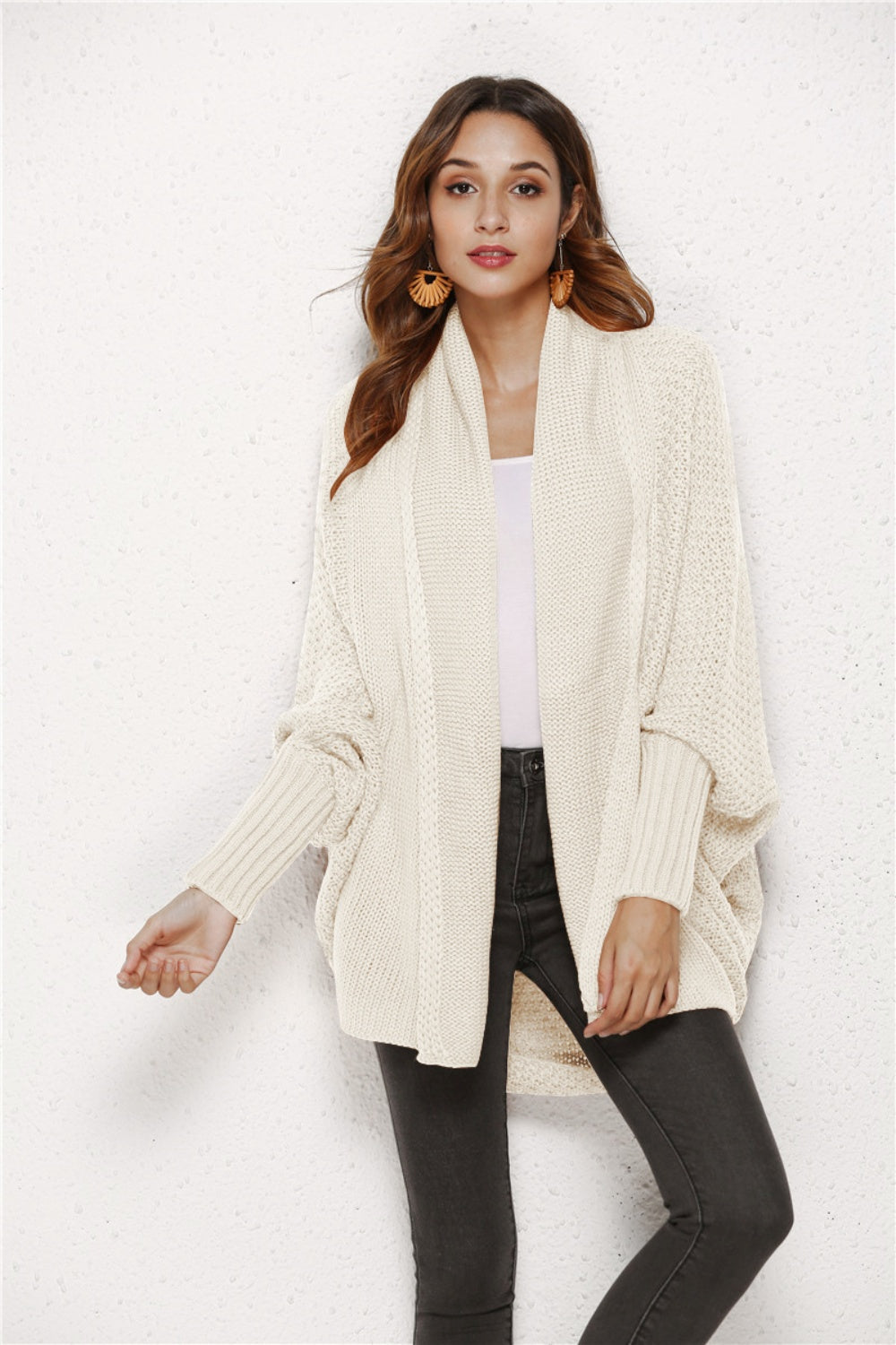 Angel Wings Open Front Batwing Sleeve Cardigan 