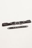 Symmetrical Zinc Alloy Buckle PU Leather Belt 