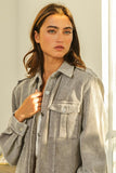 BiBi Button Up Corduroy Shacket 