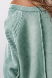 Exposed Seam Long Sleeve Sweatshirt 