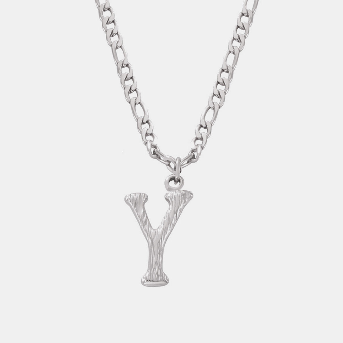 Titanium Steel Letter Pendant Necklace 