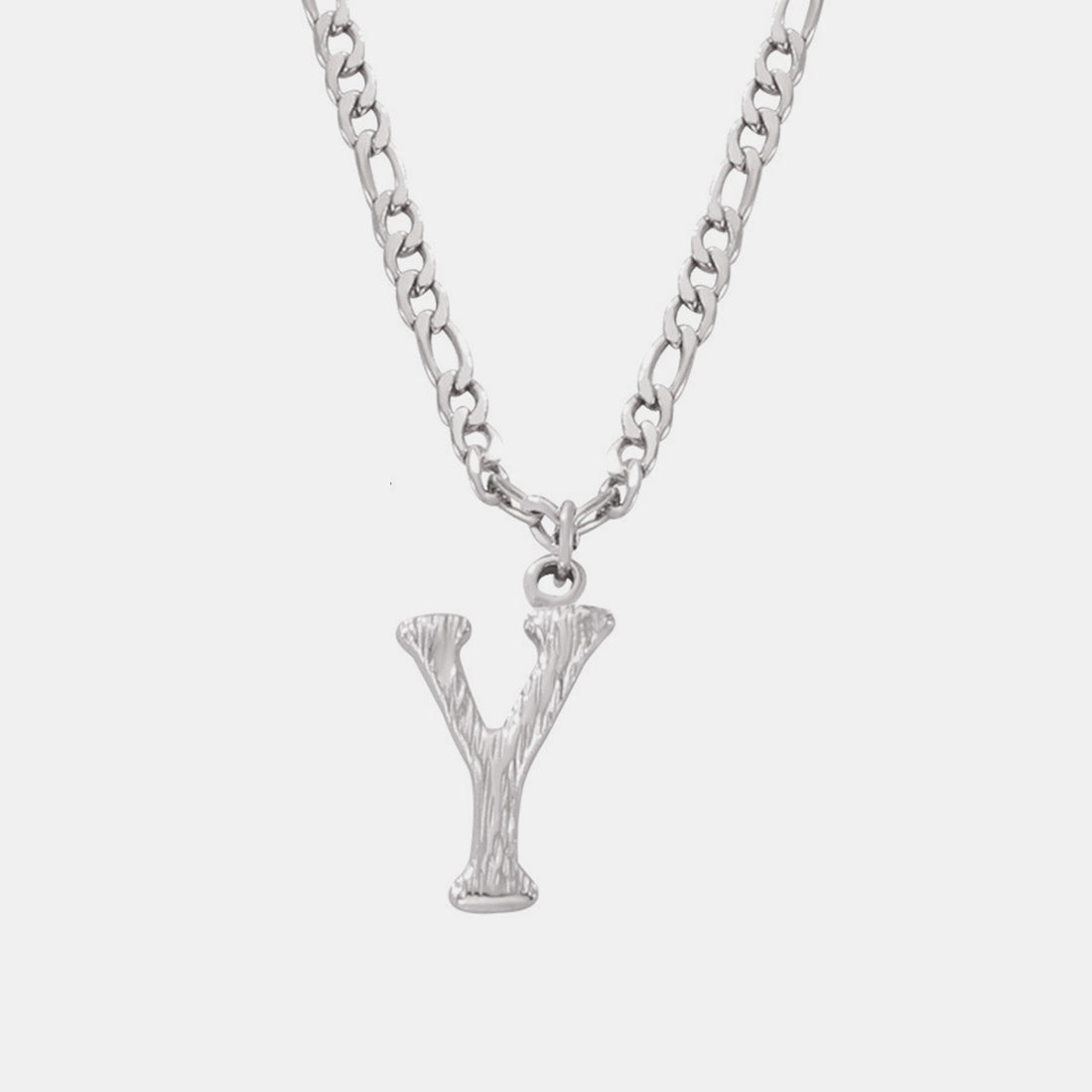 Titanium Steel Letter Pendant Necklace 
