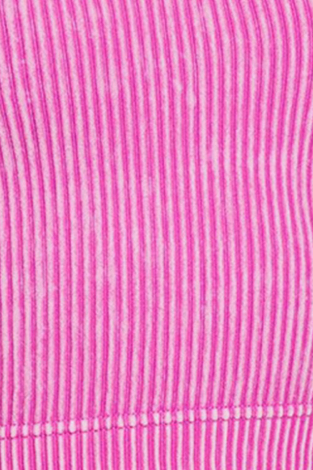 Zenana Washed Ribbed Cropped Tank 