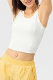 Round Neck Wide Strap Active Tank 