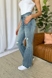 Judy Blue Full Size Medium Rise Tummy Control Destroy Flare 