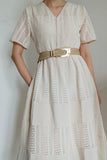 Irregular Buckle Braid Belt 