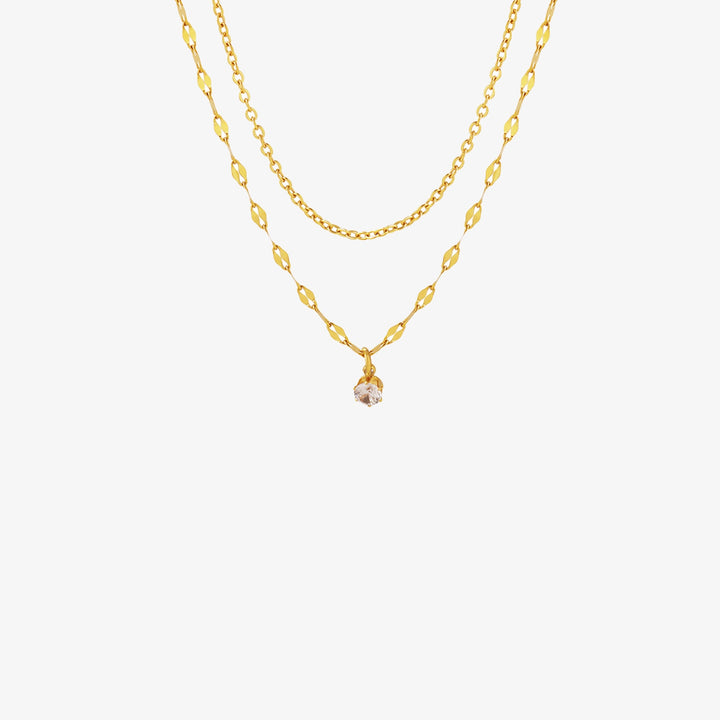 Titanium Steel Double-Layered Necklace 