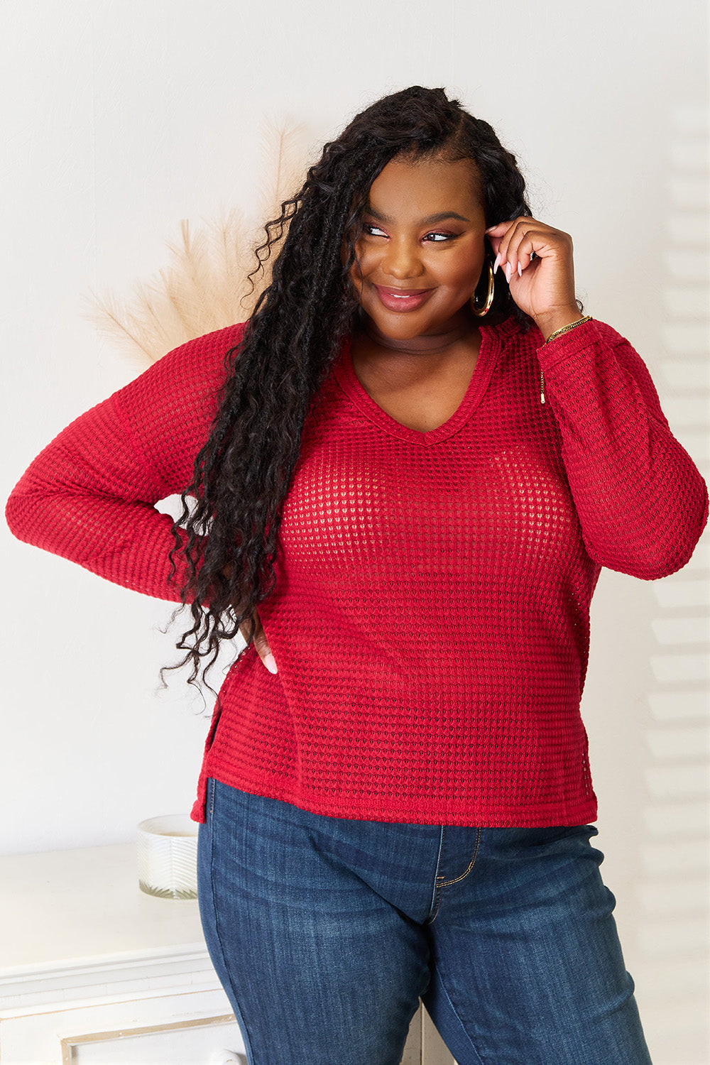 Culture Code Full Size Wide Notch Relax Top 