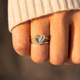 Heart Shape Irregular 925 Sterling Silver Ring 