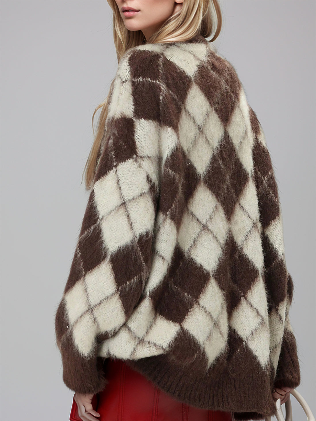 Plaid V-Neck Button Up Cardigan 