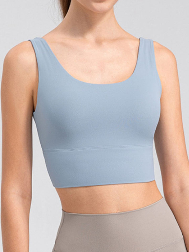 Scoop Neck Wide Strap Active Tank 