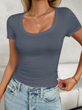 Devine Scoop Neck Short Sleeve T-Shirt 