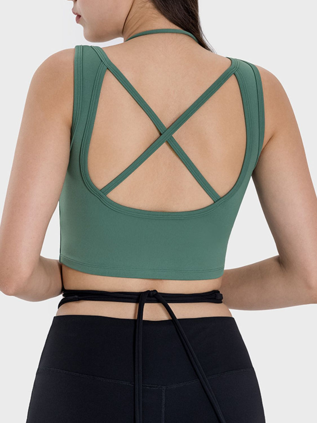 Millennia Crisscross Square Neck Active Tank 