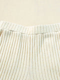 Ribbed Knit V-Neck Top and Pants Lounge Set Lingerie & Nightwear