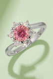 1 Carat Moissanite 925 Sterling Silver Cluster Ring 