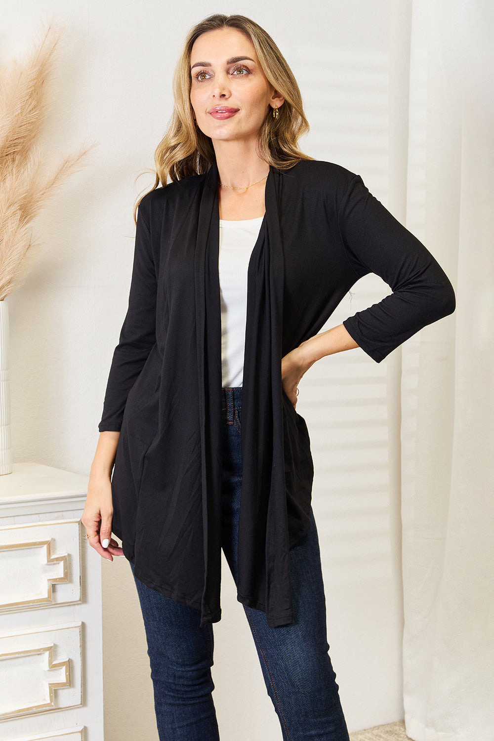 Culture Code Full Size Open Front Cardigan 