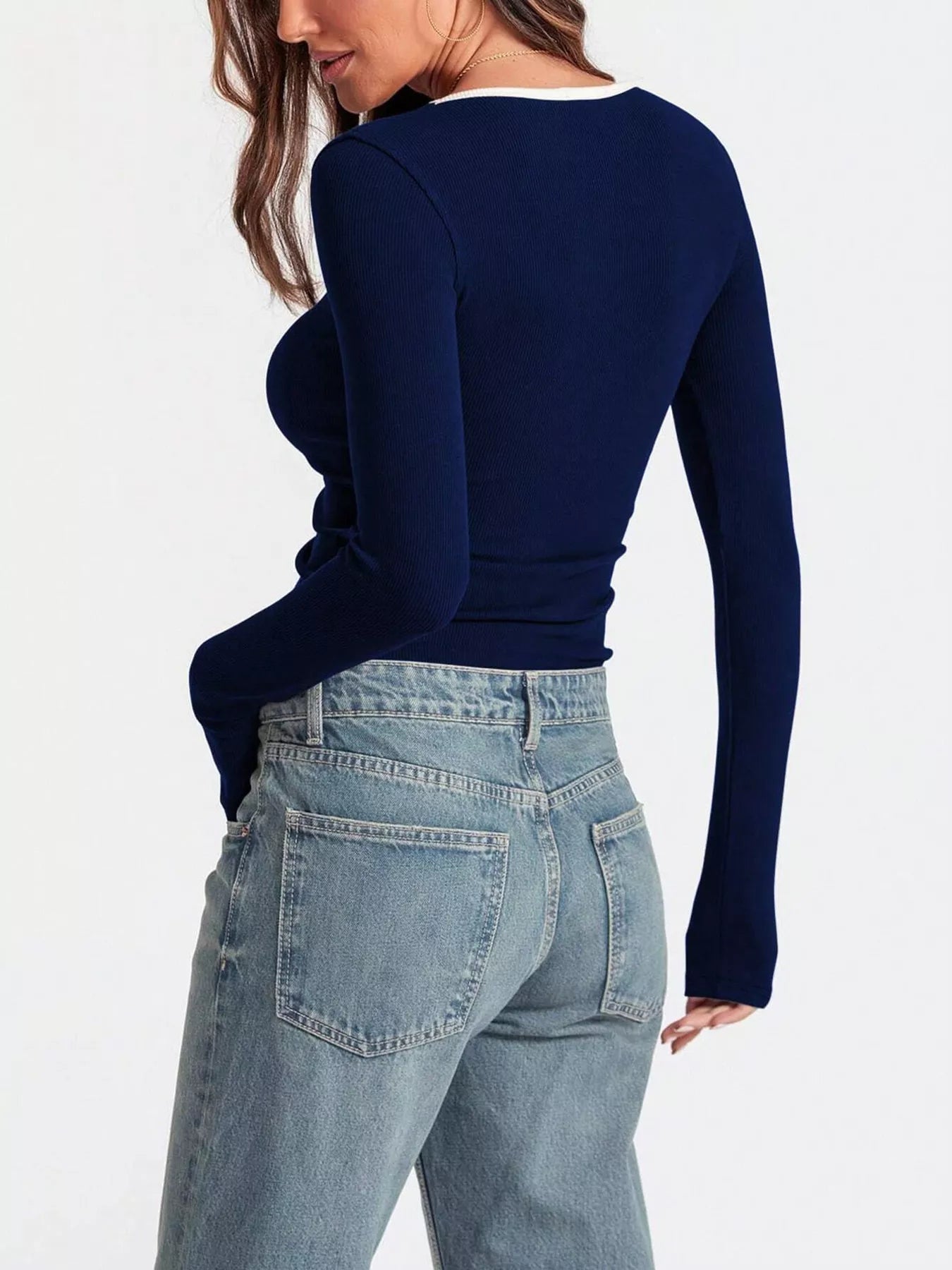 Scoop Neck Long Sleeve T-Shirt 