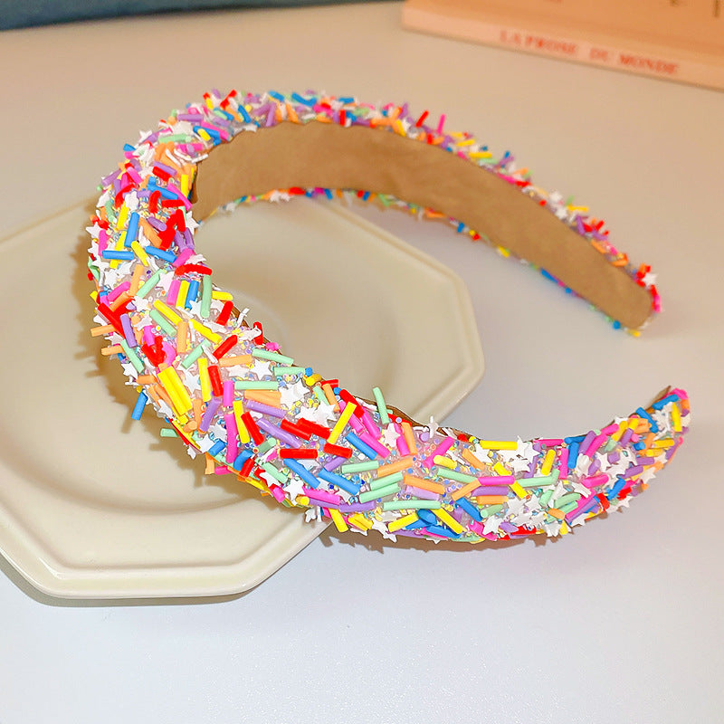 Acrylic Contrast Wide Headband 