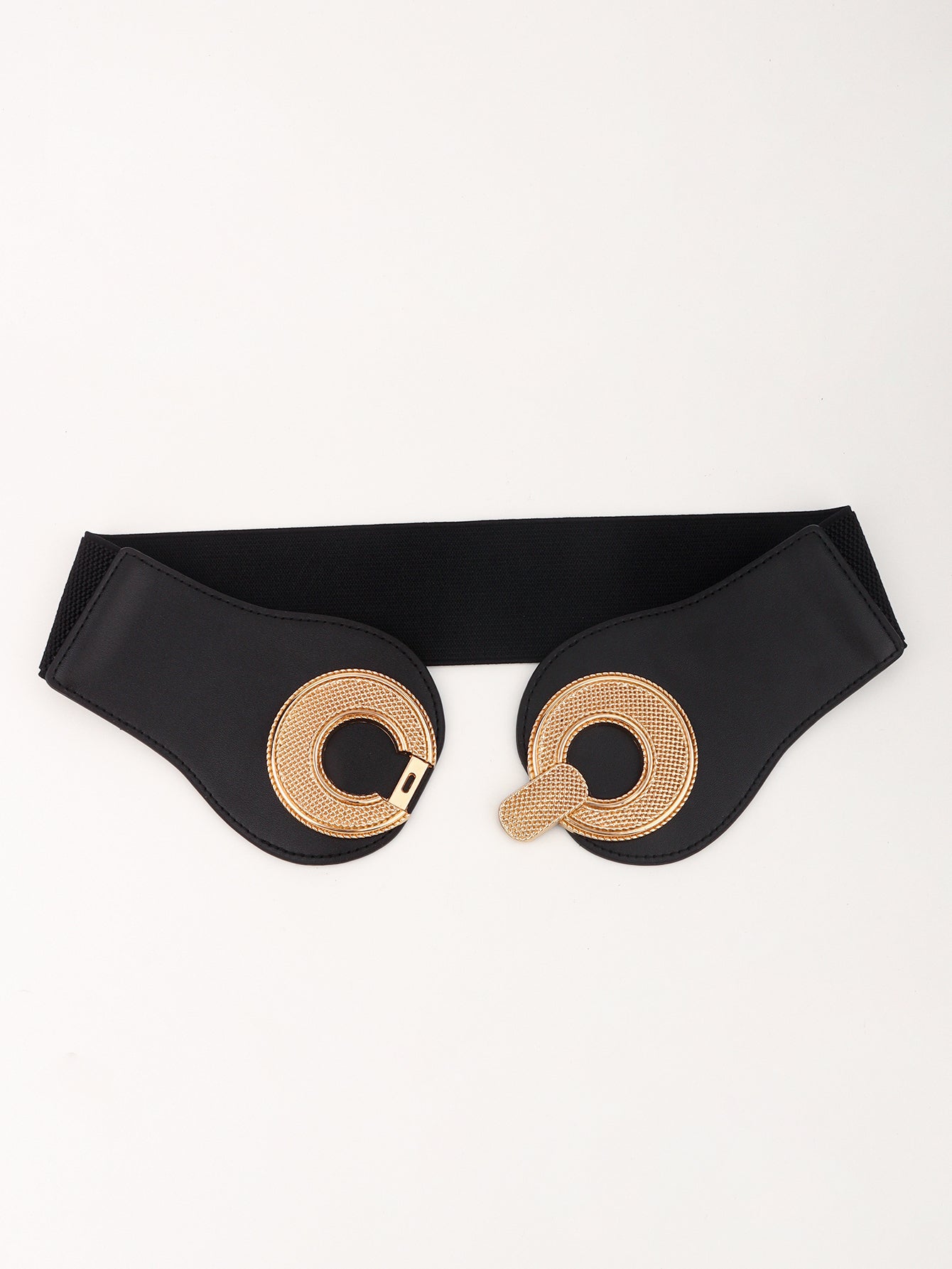 Alloy Buckle Elastic PU Belt 