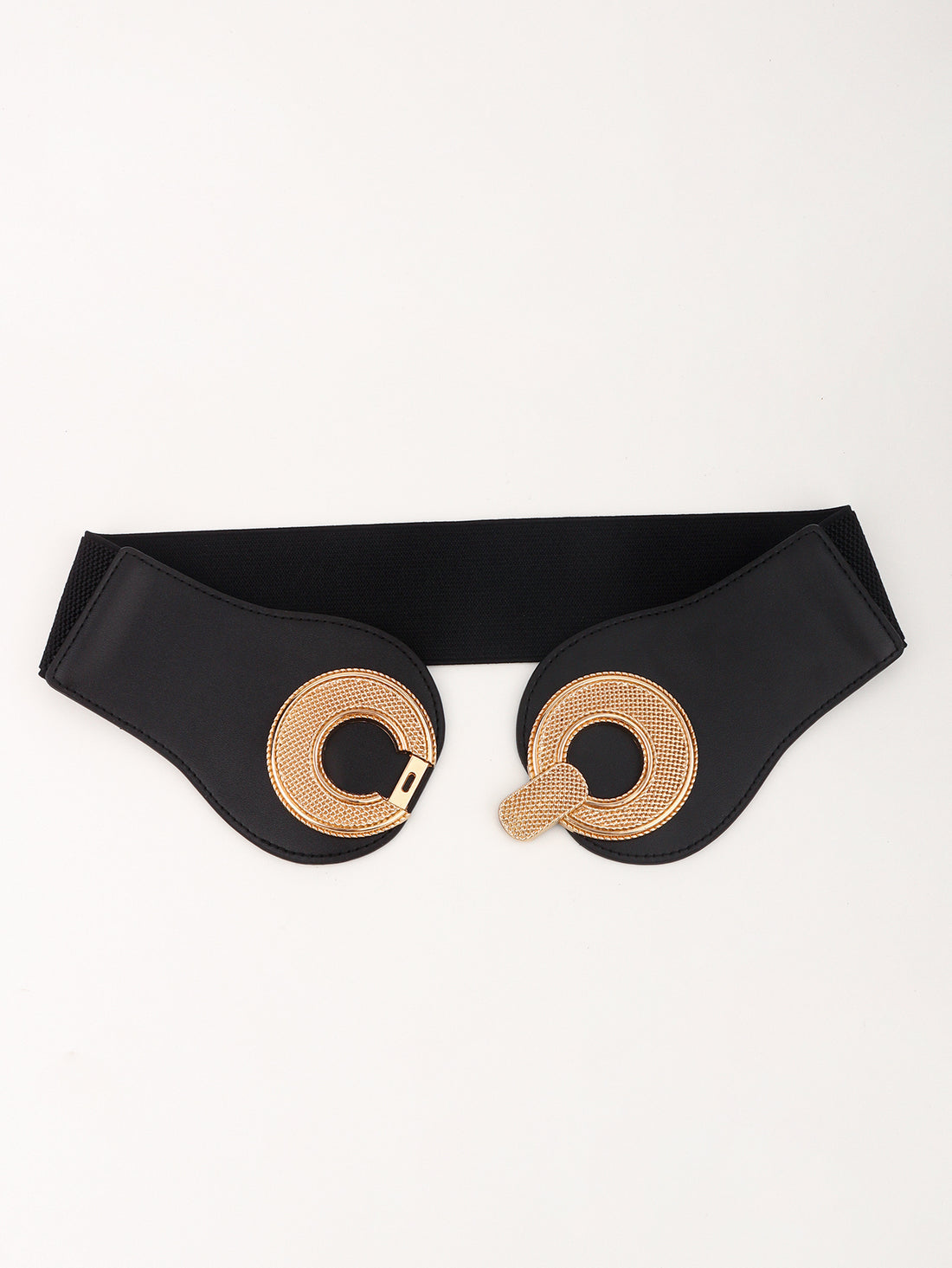 Alloy Buckle Elastic PU Belt 