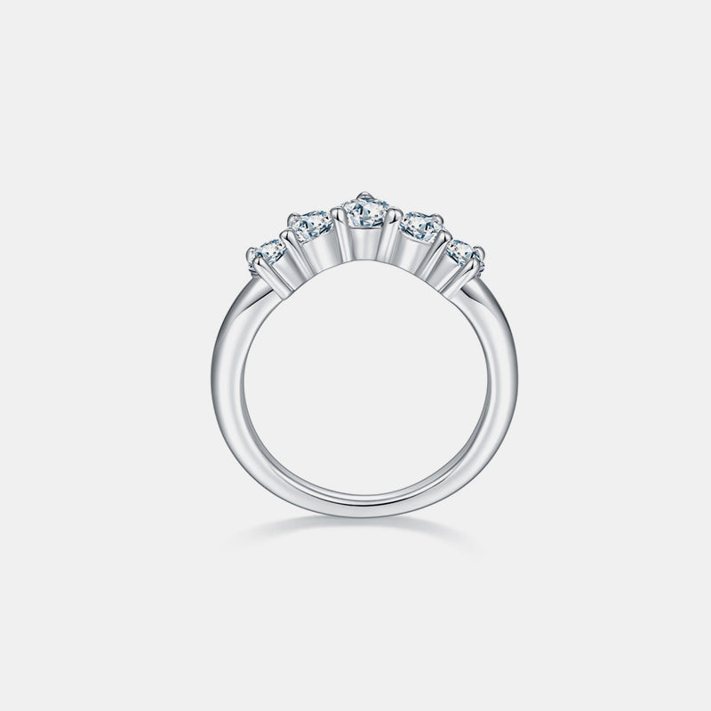 Inlaid Moissanite 925 Sterling Silver Ring 