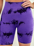 Tie-Dye High Waist Active Shorts 