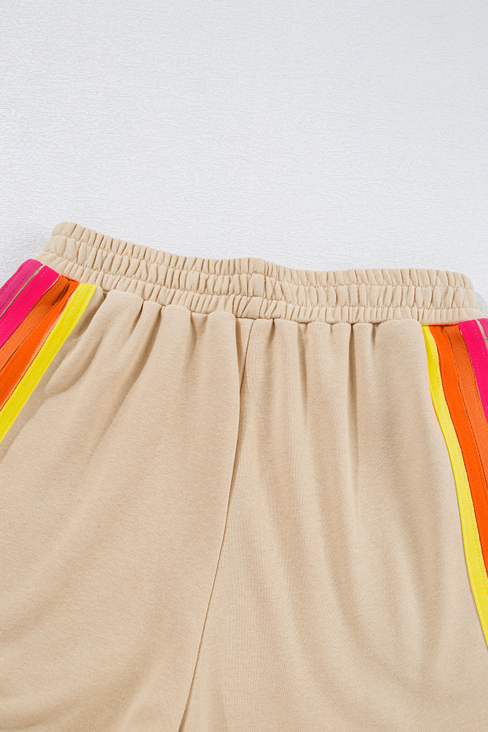 Beau Blue Striped Accent Pullover and Shorts Two Piece Casual Set Two Piece Sets/Short Sets