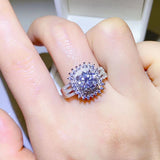 2 Carat Moissanite 925 Sterling Silver Ring 