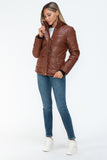 YMI Pocketed Zip Up Turtleneck Puffer Jacket 