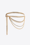 Rhinestone Decor Metal Chain Belt 