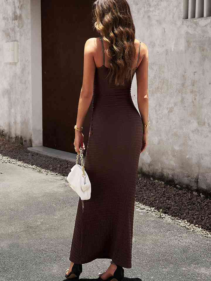 Devine Spaghetti Strap Bodyline Maxi Dress Dresses