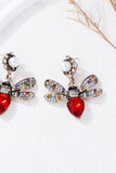 Natural Stone Bee Dangle Earrings 