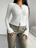 Devine Button Up Long Sleeve T-Shirt 