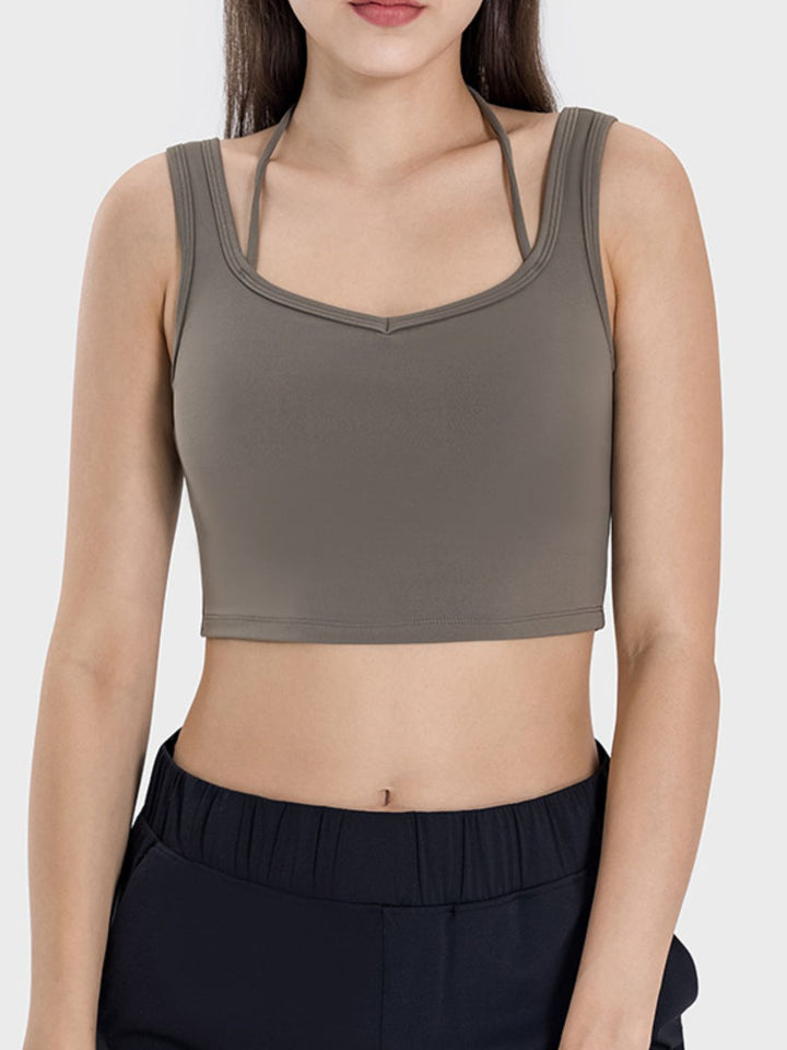 Millennia Crisscross Square Neck Active Tank 