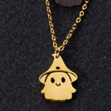 Halloween Ghost Pendant Necklace 